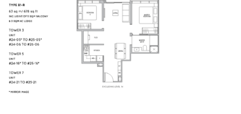 lentor-modern-2-bedroom-flex-floor-plan-type-B1-singapore